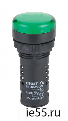 Сигнализатор звуковой ND16-22LC Φ22 мм красный LED АС220В (CHINT)